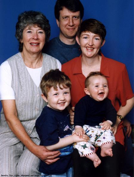 Family group at Rainbow Preschool Oct 1998